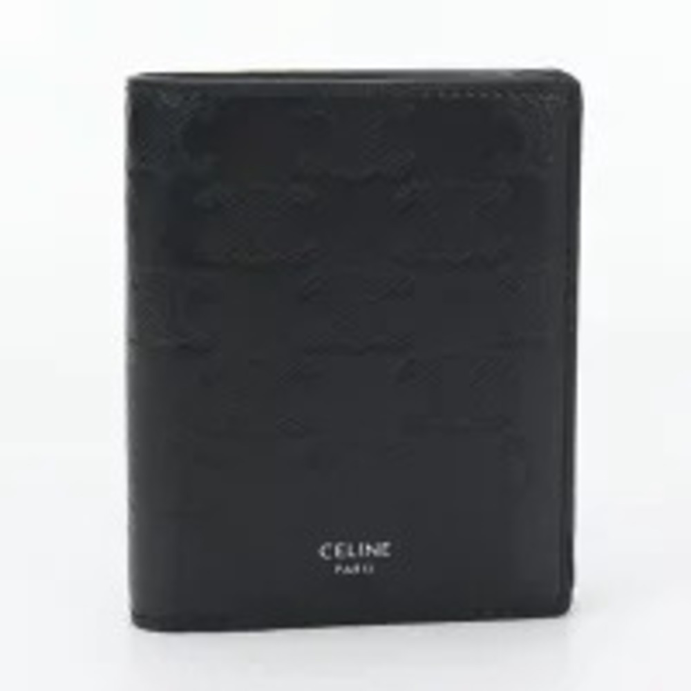Celine Bi fold Wallet Triomphe Compact Black